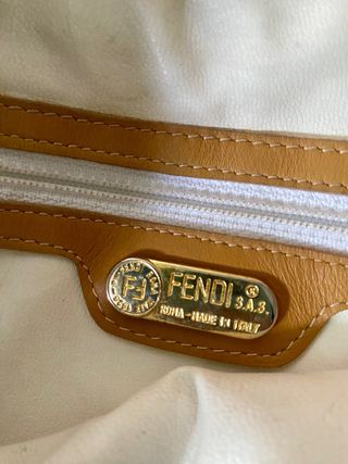 Borsa Fendi vintage beige e marrone
