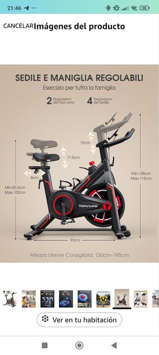 NUEVA INFO Bicicleta estática en su caja nueva
