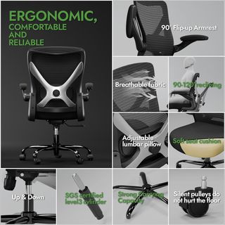 Sedia da ufficio ergonomica reclinabile regolabile