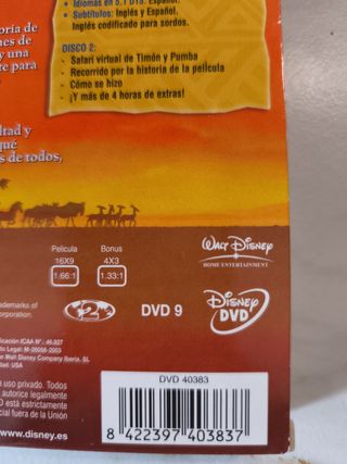 El Rey León - Edición Especial 2 Discos DVD