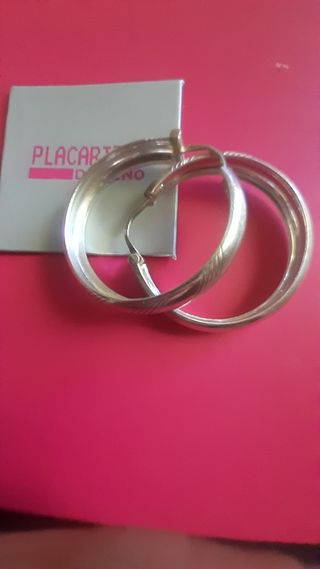 Pendientes de aro 925 plata pura