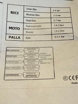 Micro compressore copertoni