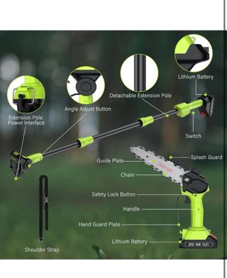 Motosierra poda telescópica 21V