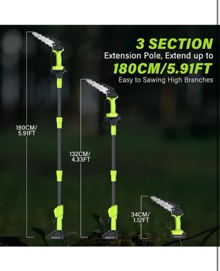 Motosierra poda telescópica 21V