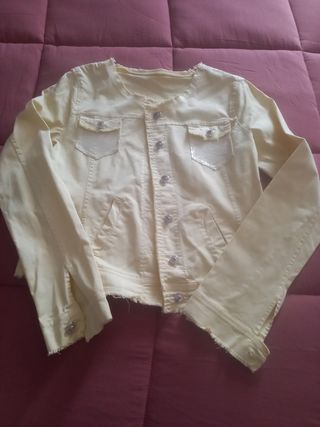 Giacchetto jeans leggero giallo pallido