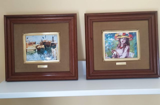 Pack de 2 cuadros esmalte al fuego