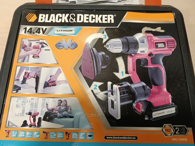 Taladro Black+Decker 14.4V + accesorios