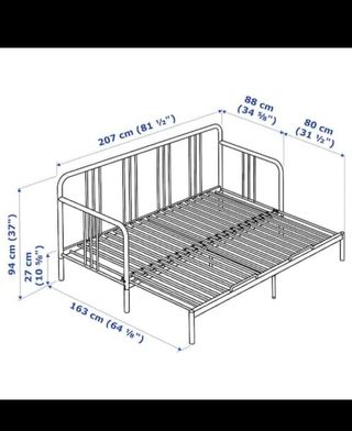 Estructura de diván, negro, 80x200 cm de IKEA