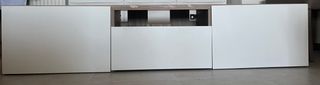 Mueble TV Ikea Besta - Blanco/Marrón. Negociable