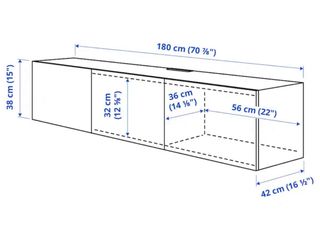 Mueble TV Ikea Besta - Blanco/Marrón. Negociable