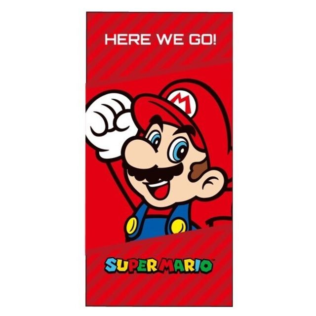 Toalha de praia para piscina Super Mario Microfibra 70x140