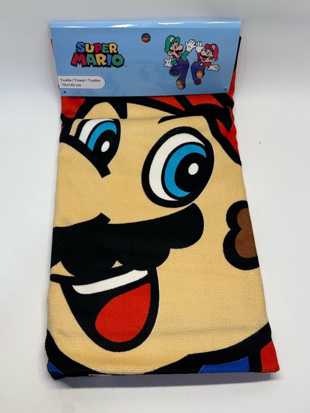 Toalha de praia para piscina Super Mario Microfibra 70x140