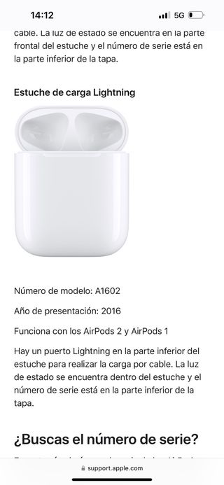 Estuche de carga airpods 2
