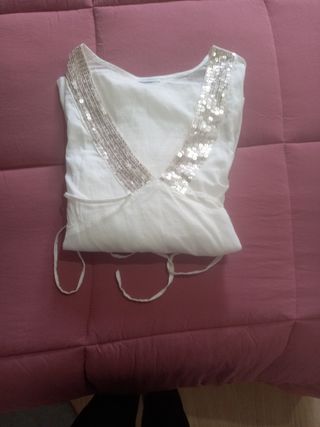 Camicia Motivi in cotone con paillettes, tg. 46 I-