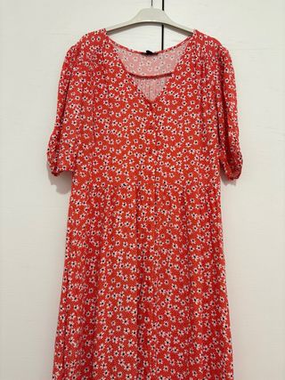 Vestito floreale rosso