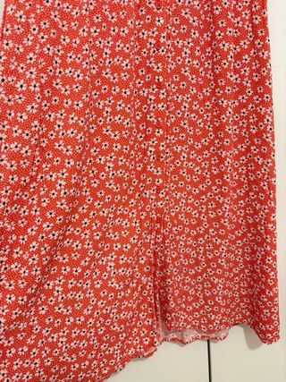 Vestito floreale rosso