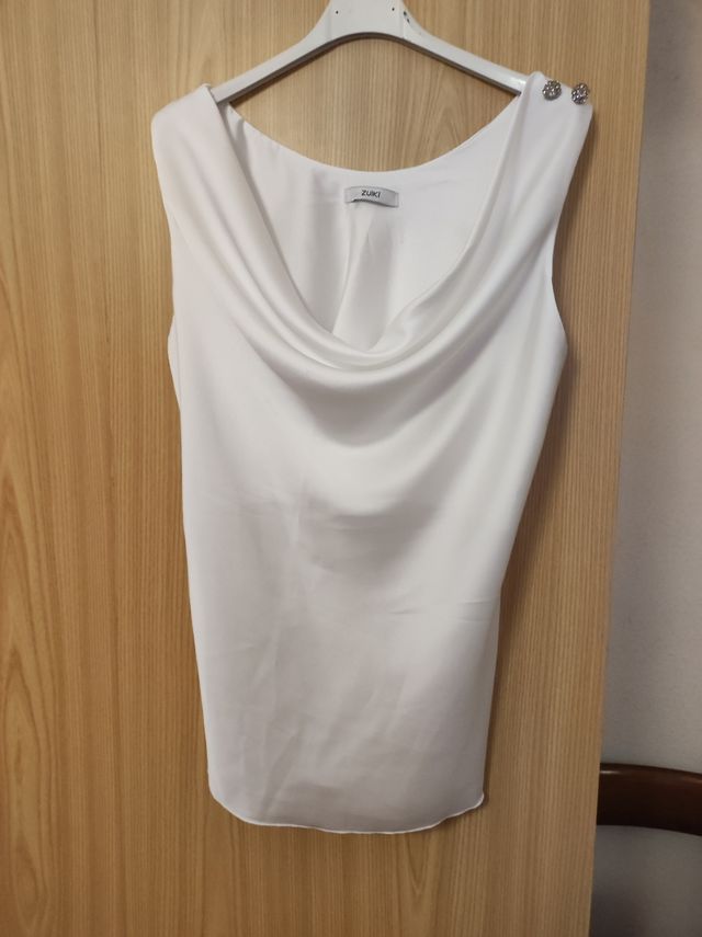Top ZUIKI bianco - elegante
