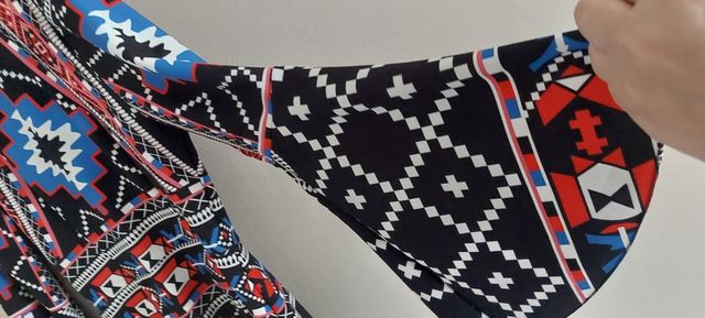 Vestido corto estampado boho