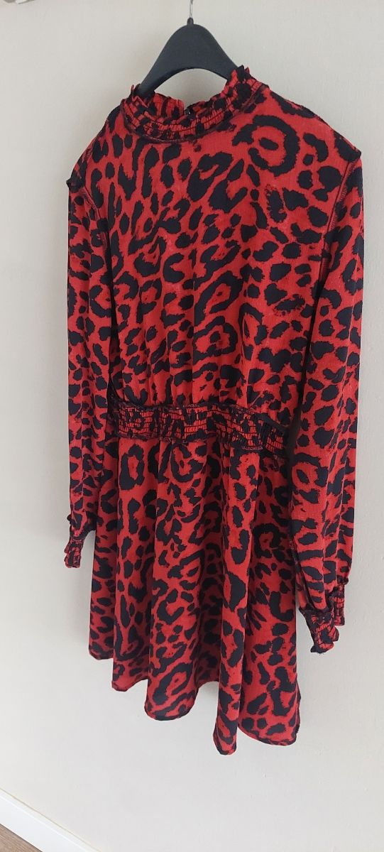 Vestido leopardo rojo
