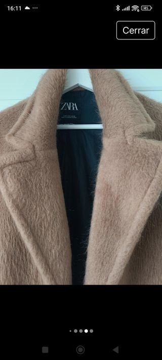 Abrigo Zara marrón largo mujer