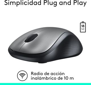 Logitech M310 Ratón Inalámbrico, 2,4 GHz con Nano Receptor