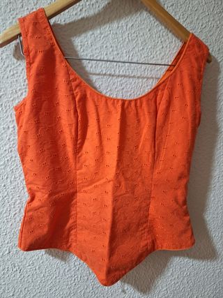 Traje gitana marrón y naranja