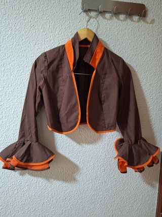Traje gitana marrón y naranja