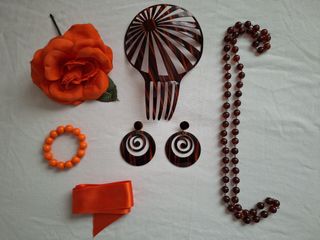 Traje gitana marrón y naranja