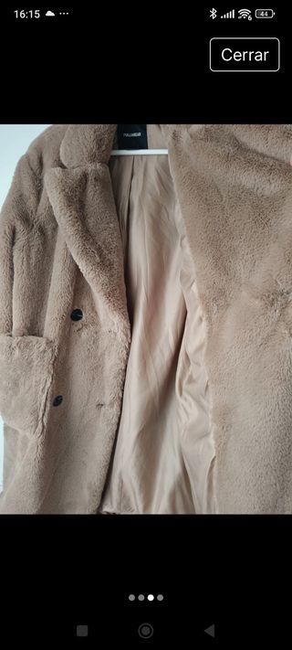 Abrigo Pull&Bear pelo marrón