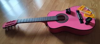 Guitarra clásica rosa niña Gear4music
