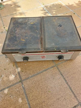 Plancha doble profesional gas