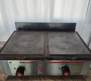 Plancha doble profesional gas