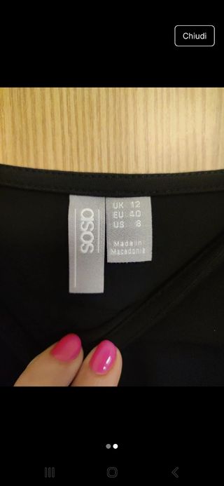 Vestito ASOS nero tg. S