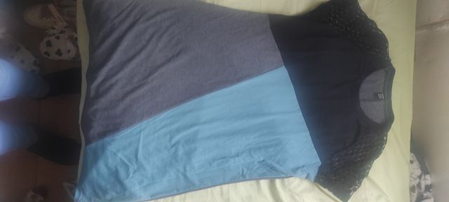 Vestido negro y verde