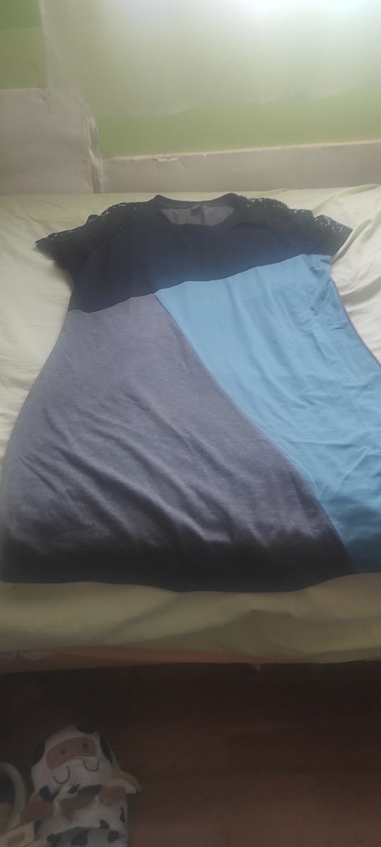 Vestido negro y verde