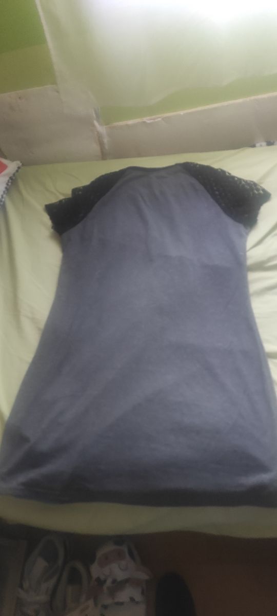 Vestido negro y verde