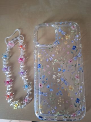 Cover iPhone 15 trasparente motivo Floreale 