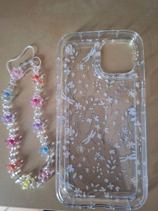 Cover iPhone 15 trasparente motivo Floreale 