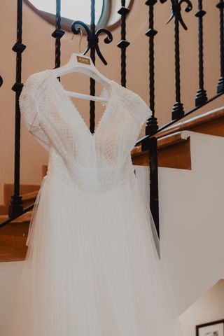 Vestido novia boho chic de Aire Barcelona