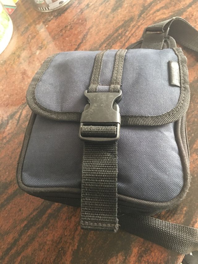 Bolso bandolera tela azul marino 