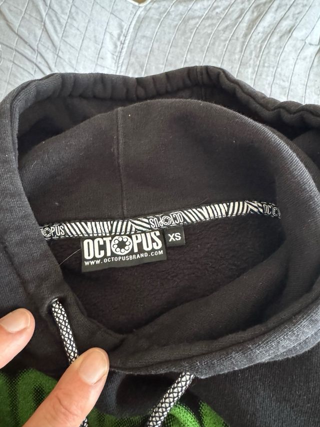 Felpa Octopus Uomo - Nero Verde