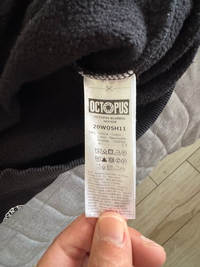 Felpa Octopus Uomo - Nero Verde