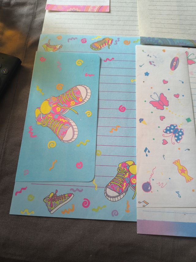 Papeleria vintage años 80