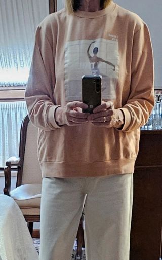 Sudadera rosa con bailarina 