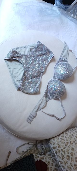 Intimo paillettes argento