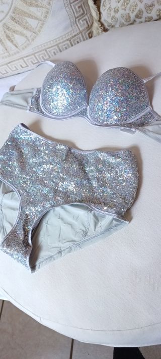 Intimo paillettes argento