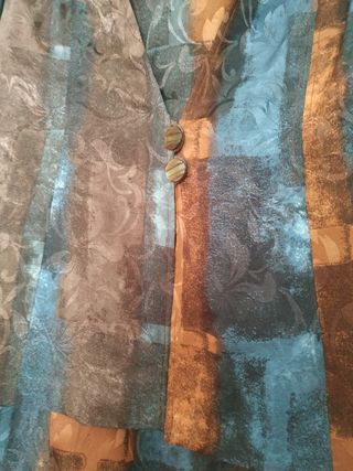 Traje chaqueta mujer marrón-azul