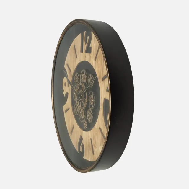 Reloj De Pared color Negro/haya/oro SÓLO ENVÍO