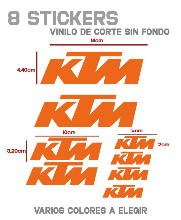 8 Pegatinas KTM
