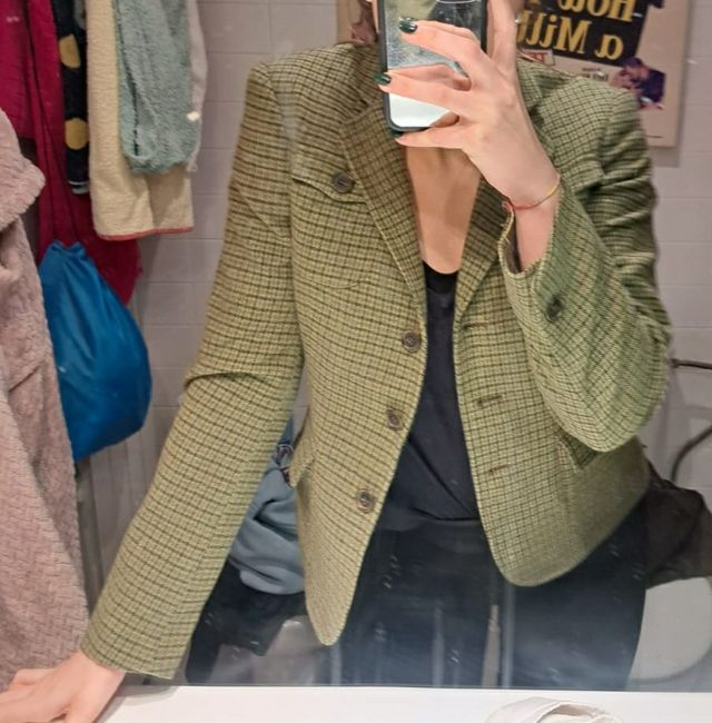 Blazer cuadros estilo inglés